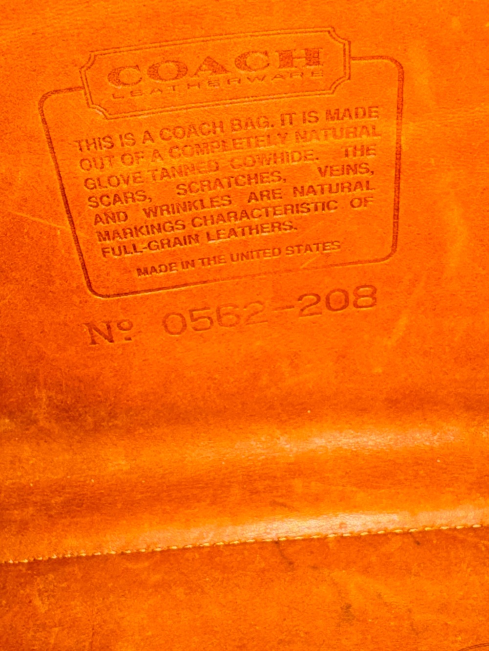 Vintage Coach Logan British Tan Crossbody Leather Bag 9907 - Picture 7 of 10
